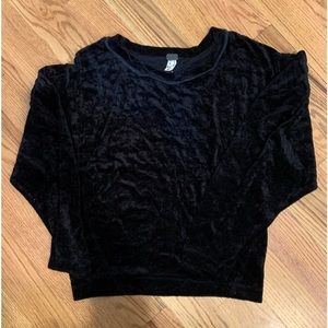 We the free people black velvet top size XS
